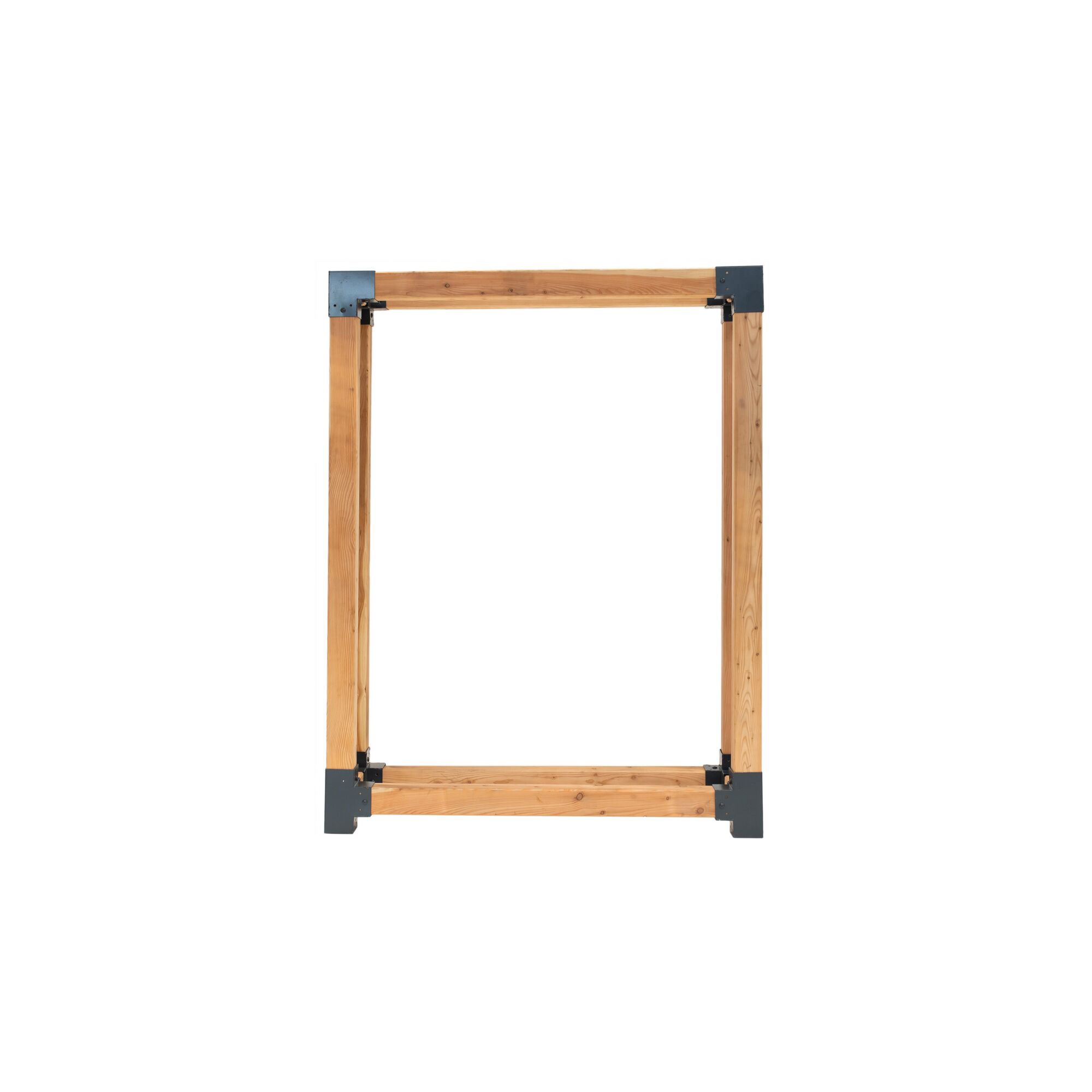 Holzrahmen mit Metallklammern