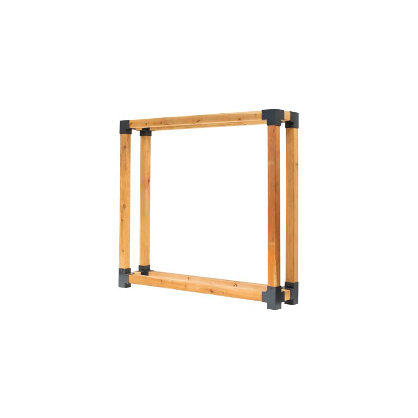 Holzregal mit Ablage