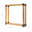 Kaminholzregal 'Michel XXL' naturfarben 198 x 180 x 40 cm