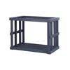 Blaues Kaminholzregal aus Holz