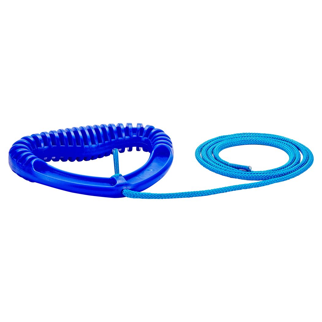Blauer Zuggriff mit Schnur für Rodel.