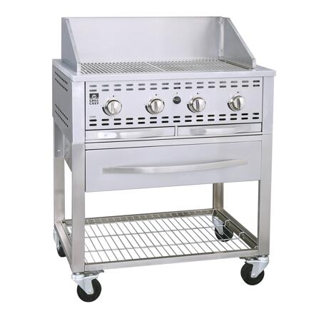 Bild von Gasbräterwagen 'Profi BR 4.0' silbern 86 x 114 x 62 cm