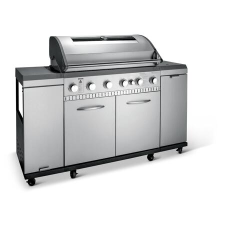 2. Bild von Gasgrillküche silbern 162,5 x 55,5 x 119,5 cm