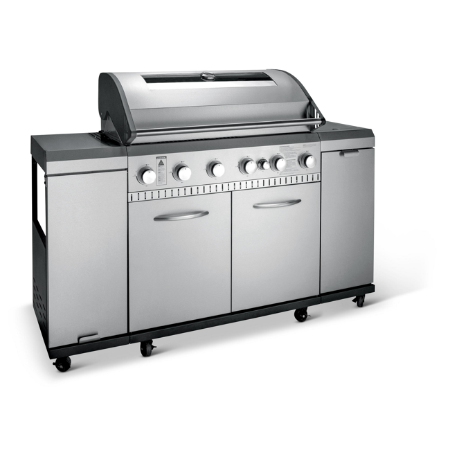 Bild von Gasgrillküche silbern 162,5 x 55,5 x 119,5 cm