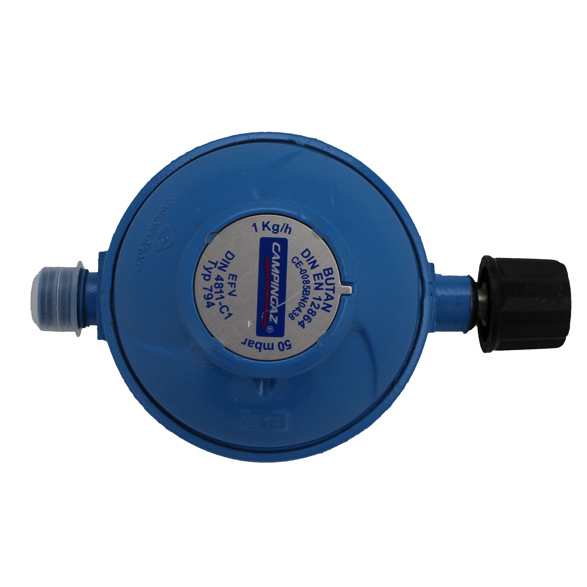 Blauer Campingaz Gasregler mit 50 mbar