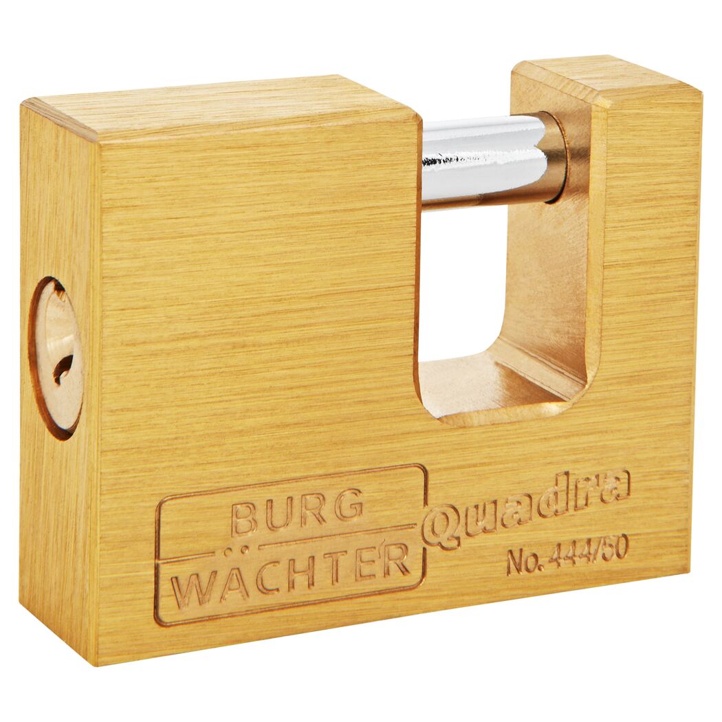Messingfarbenes Vorhängeschloss Burg Wächter Quadra