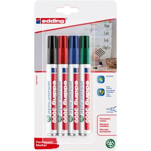 Permanentmarker '3000' mehrfarbig 1,5 - 3 mm 4er-Set