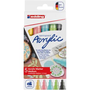 Acrylmarker '5100 Medium Pastell' mehrfarbig  2 - 3 mm 5er-Set