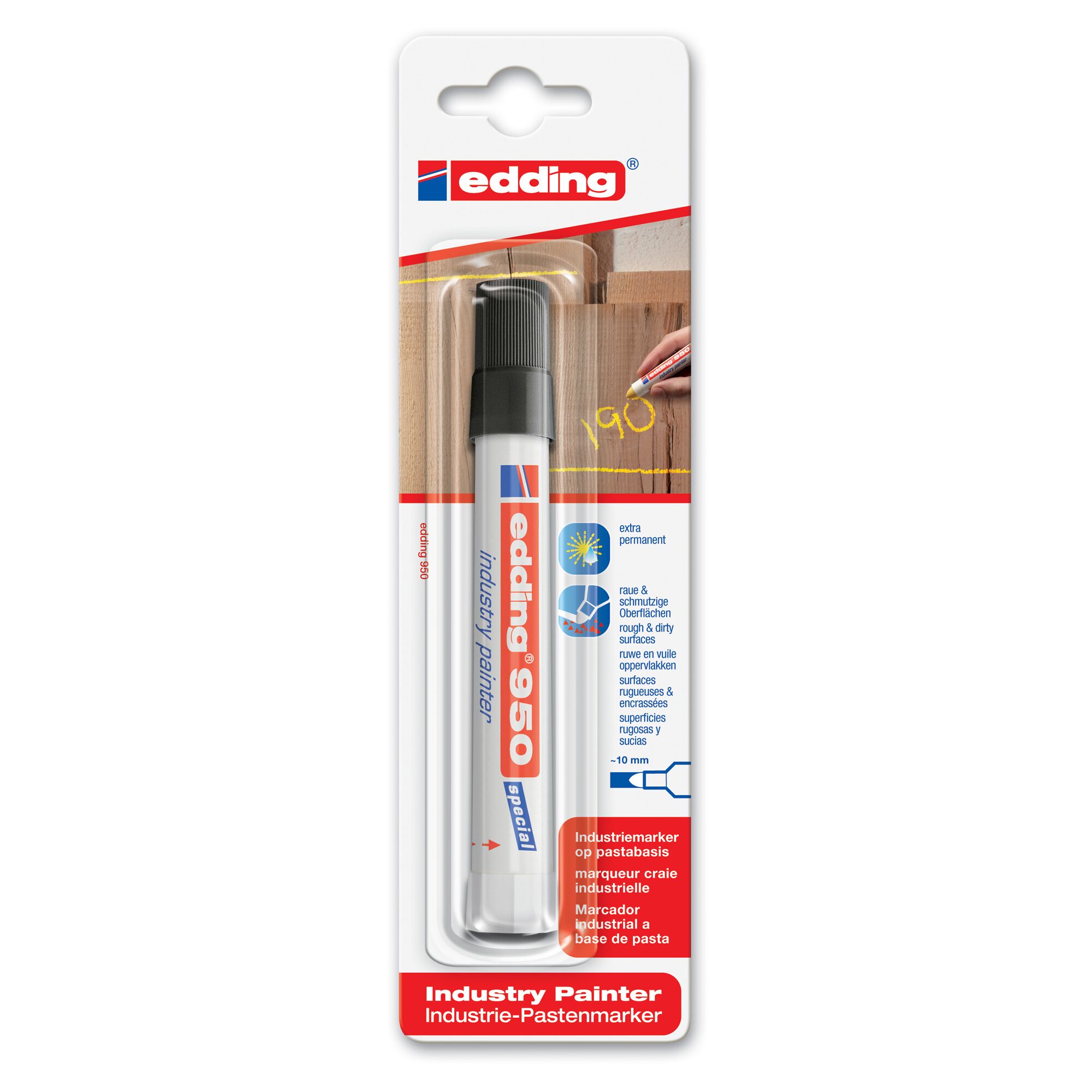 Schwarzer edding 950 Industrie-Pastenmarker