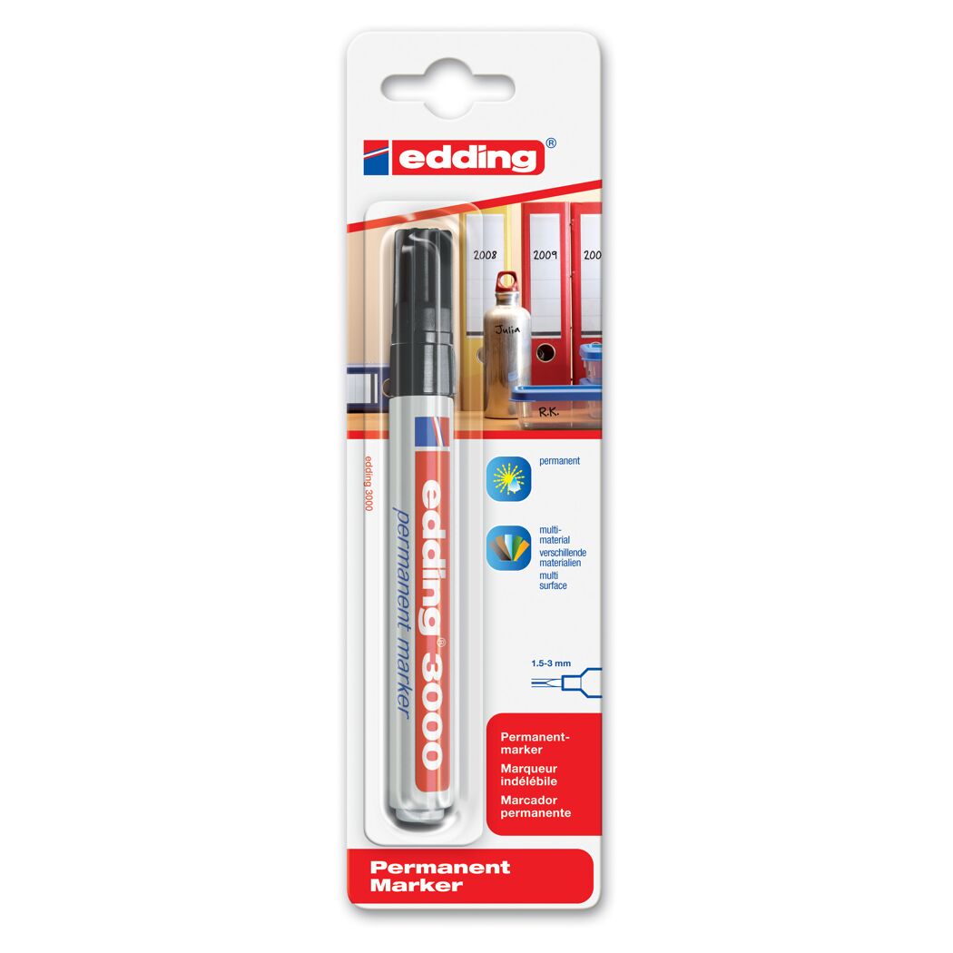 edding 3000 Permanentmarker, schwarz