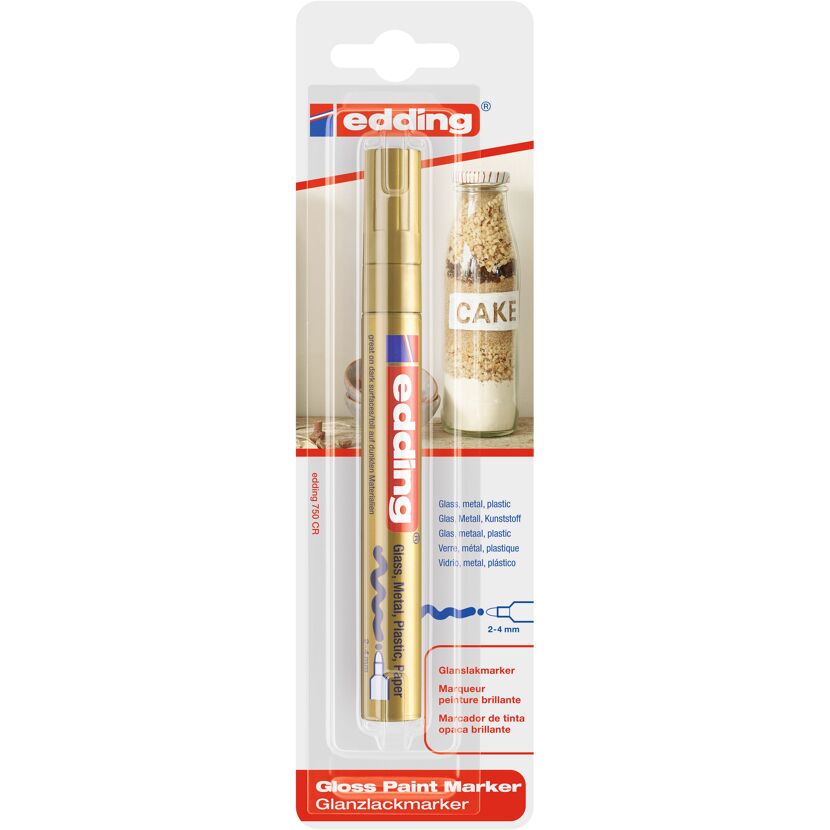 Glanzlackmarker '750' Gold 2 - 4 mm