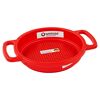 Rotes Sandsieb mit zwei Griffen