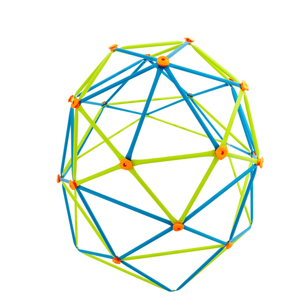 Klettergerüst 'Geodome' Stahl blau/grün Ø 238 x 223 cm