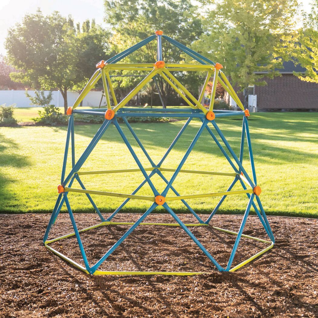 Klettergerüst 'Geodome' Stahl blau/grün Ø 238 x 223 cm