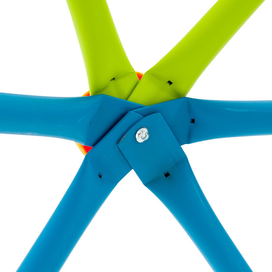 Klettergerüst 'Geodome' Stahl blau/grün Ø 238 x 223 cm
