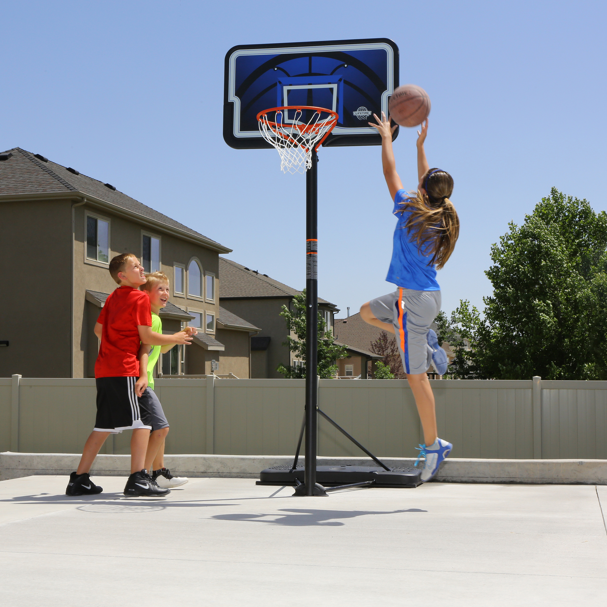 Basketballkorb 'Nevada' schwarz/blau mit Standfuss 112 x 304 cm + product picture