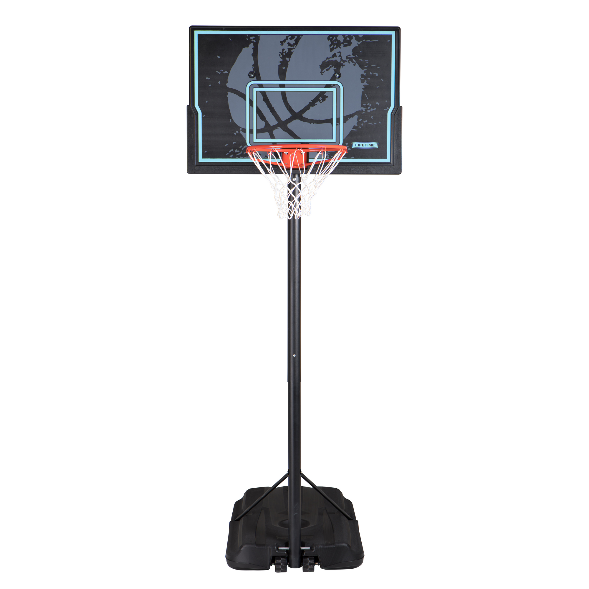 Basketball-Korb 'Texas' höhenverstellbar schwarz - blau 76 x 110 x 304 cm + product picture