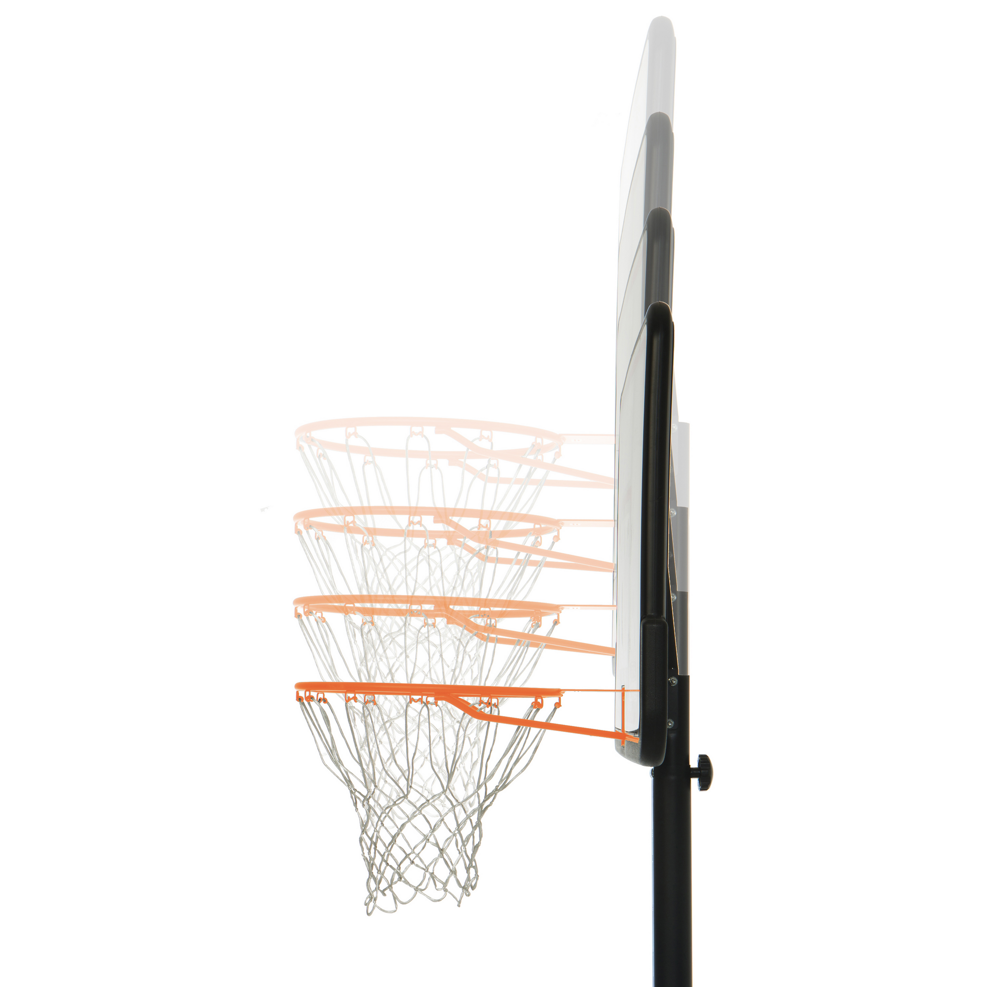 Basketball-Korb 'Texas' höhenverstellbar schwarz - blau 76 x 110 x 304 cm + product picture