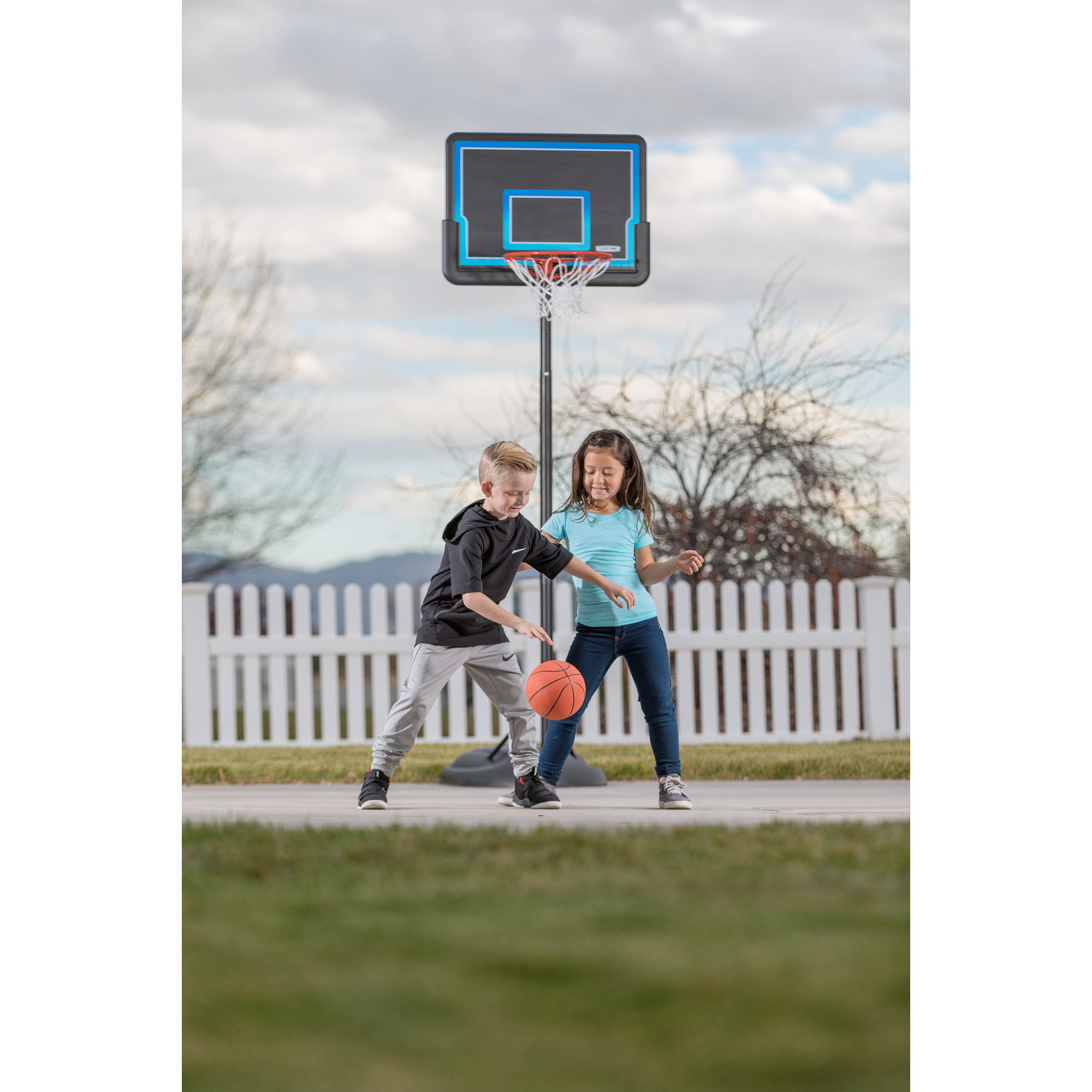 Basketballkorb 'Hawaii' schwarz/blau mit Standfuss 81 x 229 cm + product picture