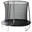 Trampolin Stahl schwarz Sicherheitsnetz Ø 244 x 205 cm