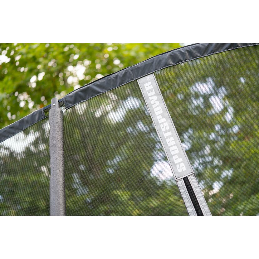 Trampolin Stahl schwarz Sicherheitsnetz Ø 244 x 205 cm