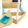 Kinderspielboot AHOYNatur mit blauem Sandkasten