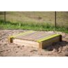 Holz-Sandkasten 'Maus' natur mit Deckel 120 x 120 x 25 cm