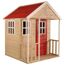 Holz-Spielhaus 'Fuchs' natur/rot Terrasse 120 x 120 x 155 cm
