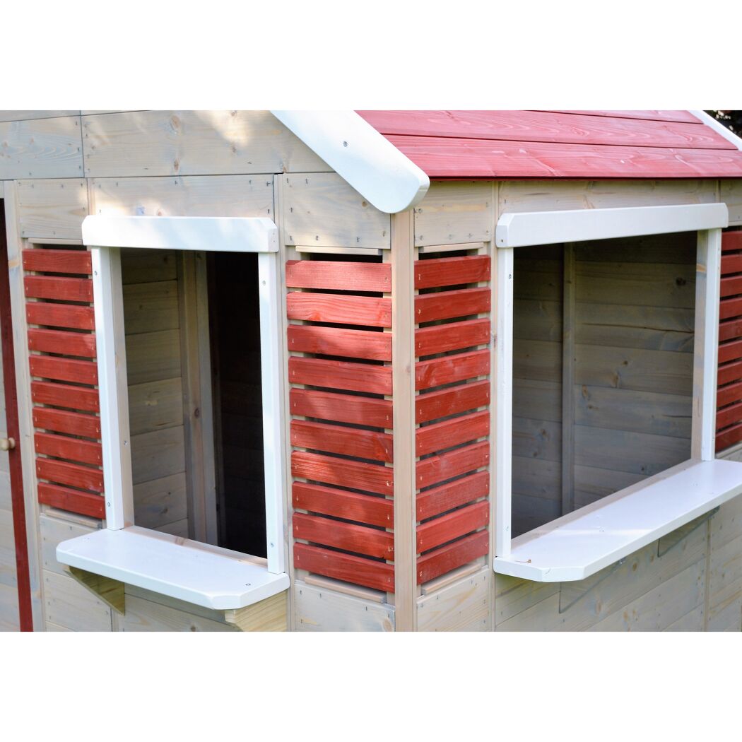 Spielhaus Krokodil Natur - Rot