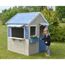 Holz-Spielhaus 'Delfin' natur/blau 120 x 120 x 155 cm
