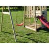 Spielturm 'Panda' natur - rot Holz 290 x 270 x 270 cm