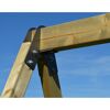 Holz-Spielturm 'Salamander' natur Rutsche, Kletterwand und 2 Schaukeln 290 x 340 x 270 cm
