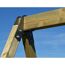 Holz-Spielturm 'Salamander' natur Rutsche, Kletterwand und 2 Schaukeln 290 x 340 x 270 cm