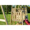 Holz-Spielturm 'Gorilla' natur Rutsche, Kletterwand, Schaukel und Picknicktisch 290 x 270 x 270 cm