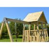 Holz-Spielturm 'Gorilla' natur Rutsche, Kletterwand, Schaukel und Picknicktisch 290 x 270 x 270 cm