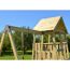Holz-Spielturm 'Gorilla' natur Rutsche, Kletterwand, Schaukel und Picknicktisch 290 x 270 x 270 cm