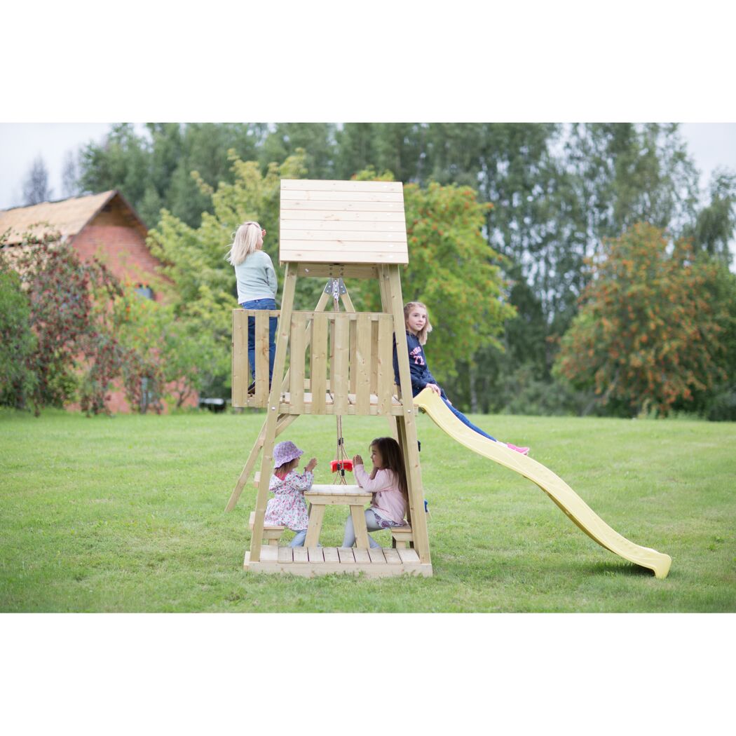 Spielturm 'Giraffe' Natur Kiefernholz 280 x 340 x 270 cm