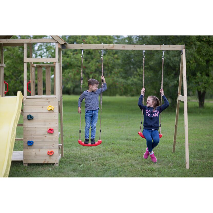 Spielturm 'Giraffe' Natur Kiefernholz 280 x 340 x 270 cm