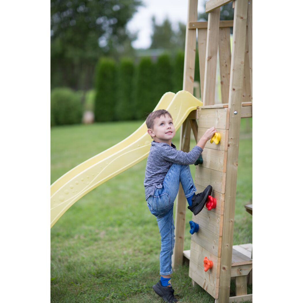 Spielturm 'Giraffe' Natur Kiefernholz 280 x 340 x 270 cm