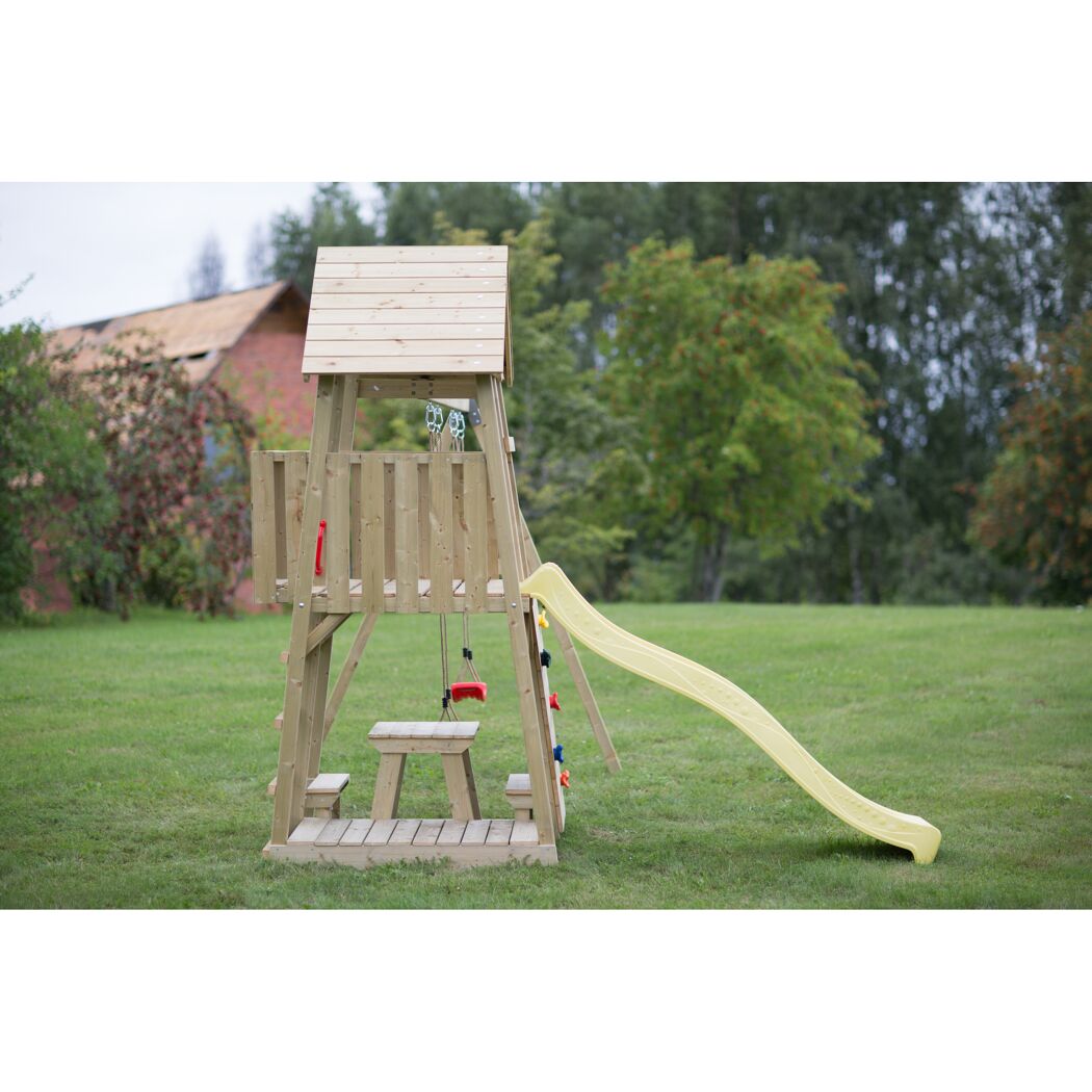Spielturm 'Giraffe' Natur Kiefernholz 280 x 340 x 270 cm