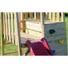 Holz-Spielturm 'Flamingo' natur Rutsche, Kletterwand, 2 Schaukeln und Picknicktisch 280 x 340 x 270 cm