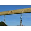 Holz-Spielturm 'Flamingo' natur Rutsche, Kletterwand, 2 Schaukeln und Picknicktisch 280 x 340 x 270 cm