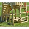 Holz-Spielturm 'Flamingo' natur Rutsche, Kletterwand, 2 Schaukeln und Picknicktisch 280 x 340 x 270 cm