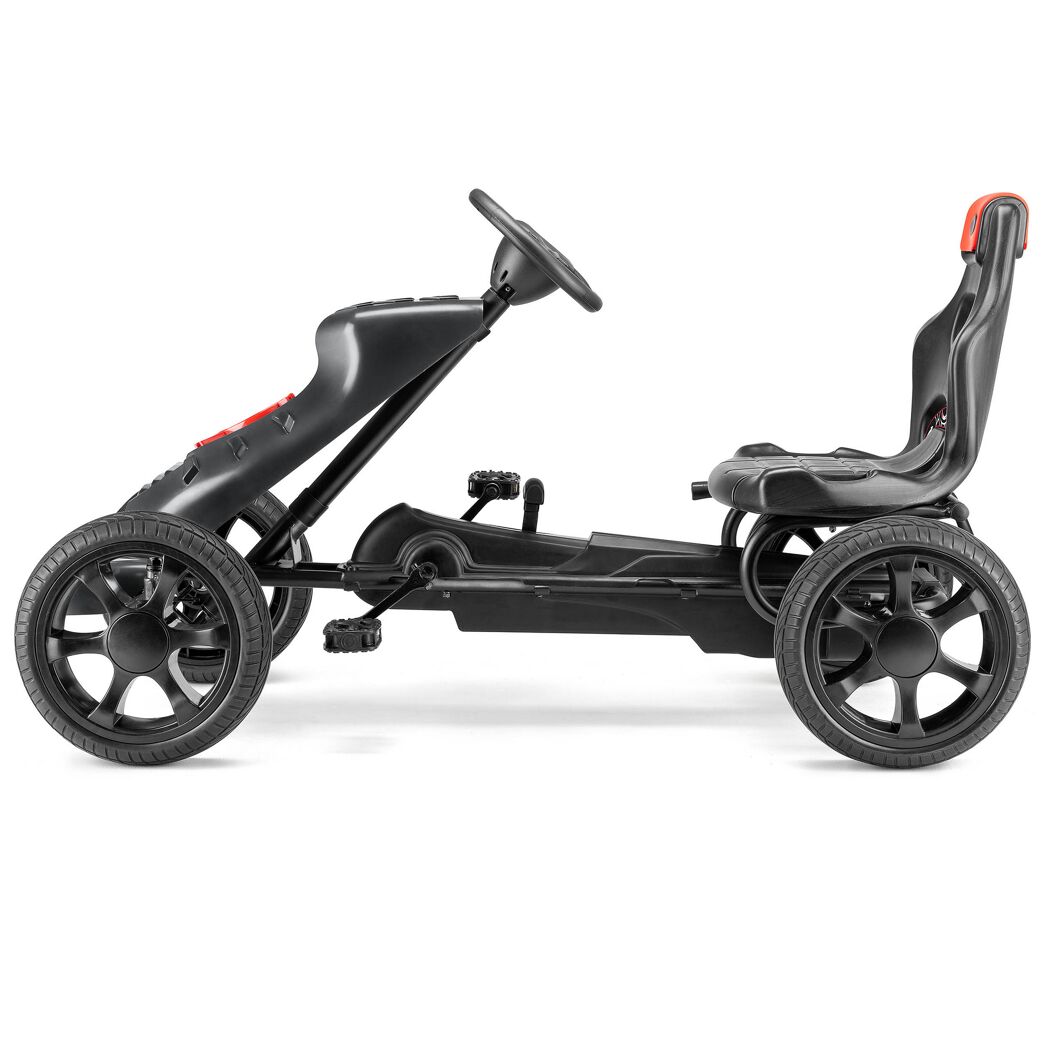 Schwarzes Go-Kart Venom von der Seite