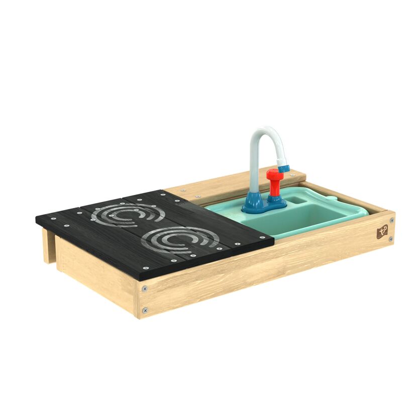 Spielküche aus Holz mit Spüle