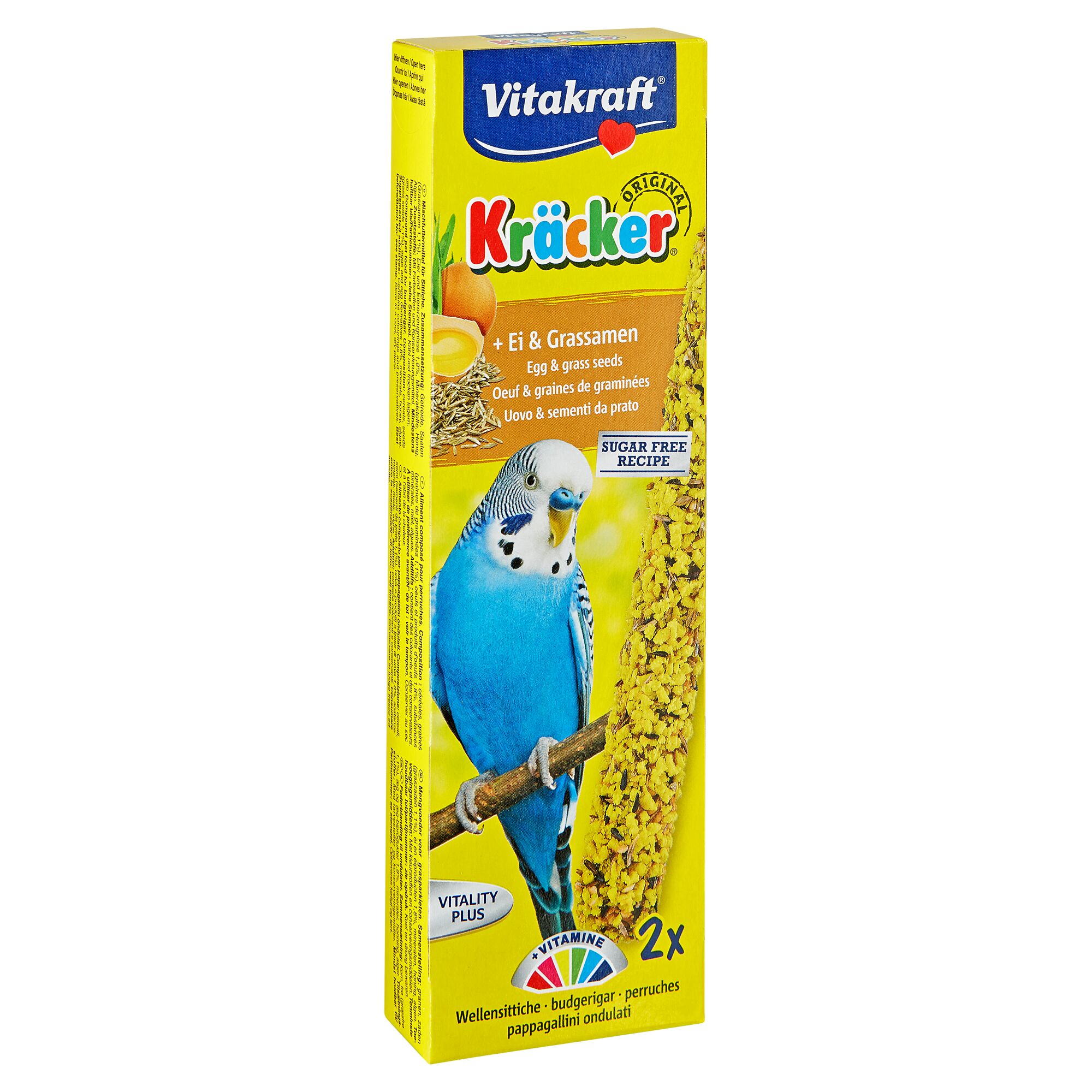 Vitakraft Kräcker mit Ei und Grassamen für Wellensittiche