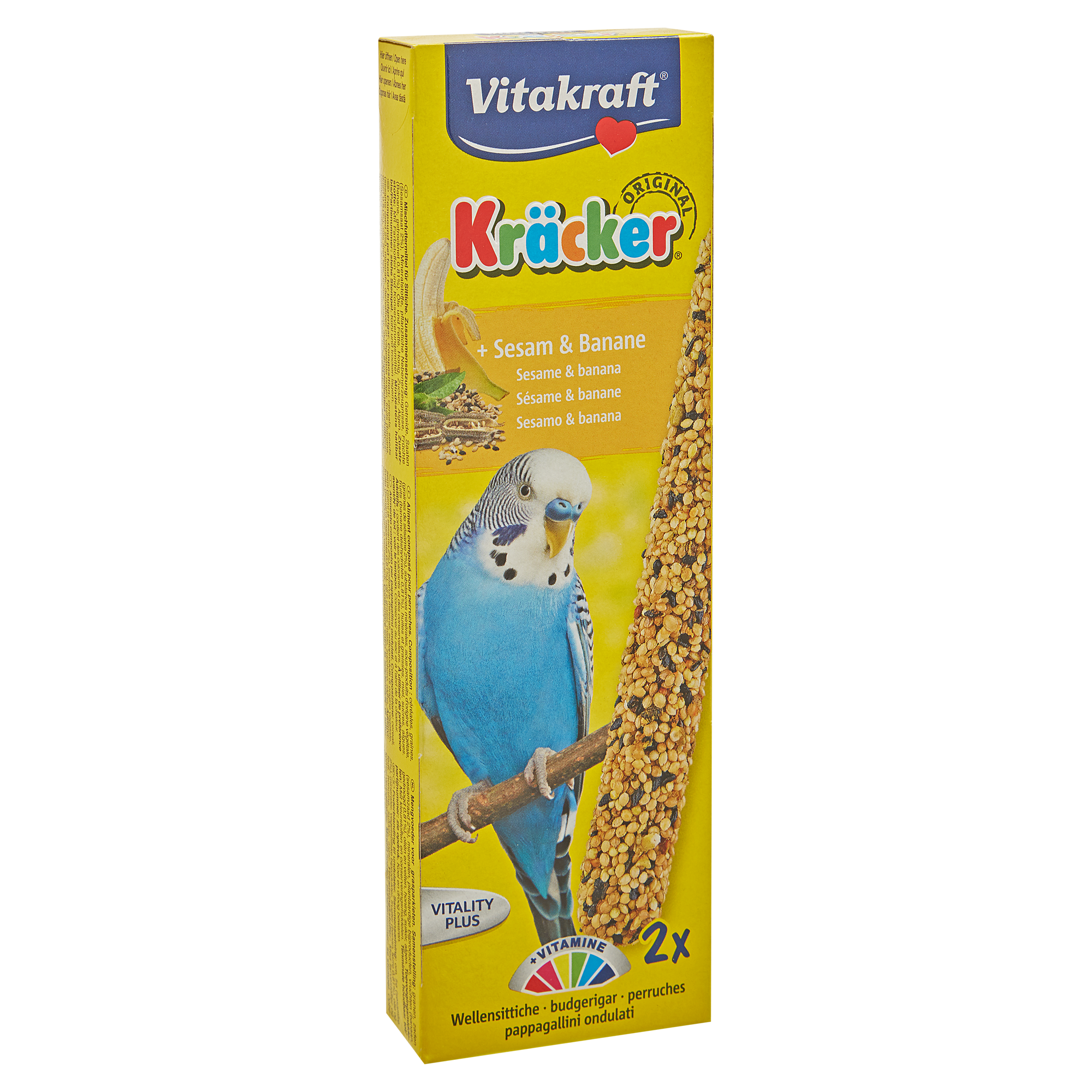 Futterstäbchen "Vitality Plus" Kräcker Wellensittich Sesam/Banane 2 Stück + product picture