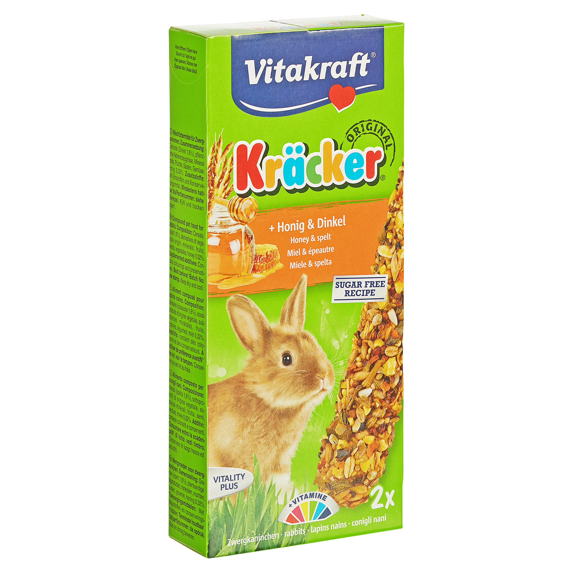 Kaninchenfutter "Kräcker® Original" Honig und Dinkel 2 Stück + product picture