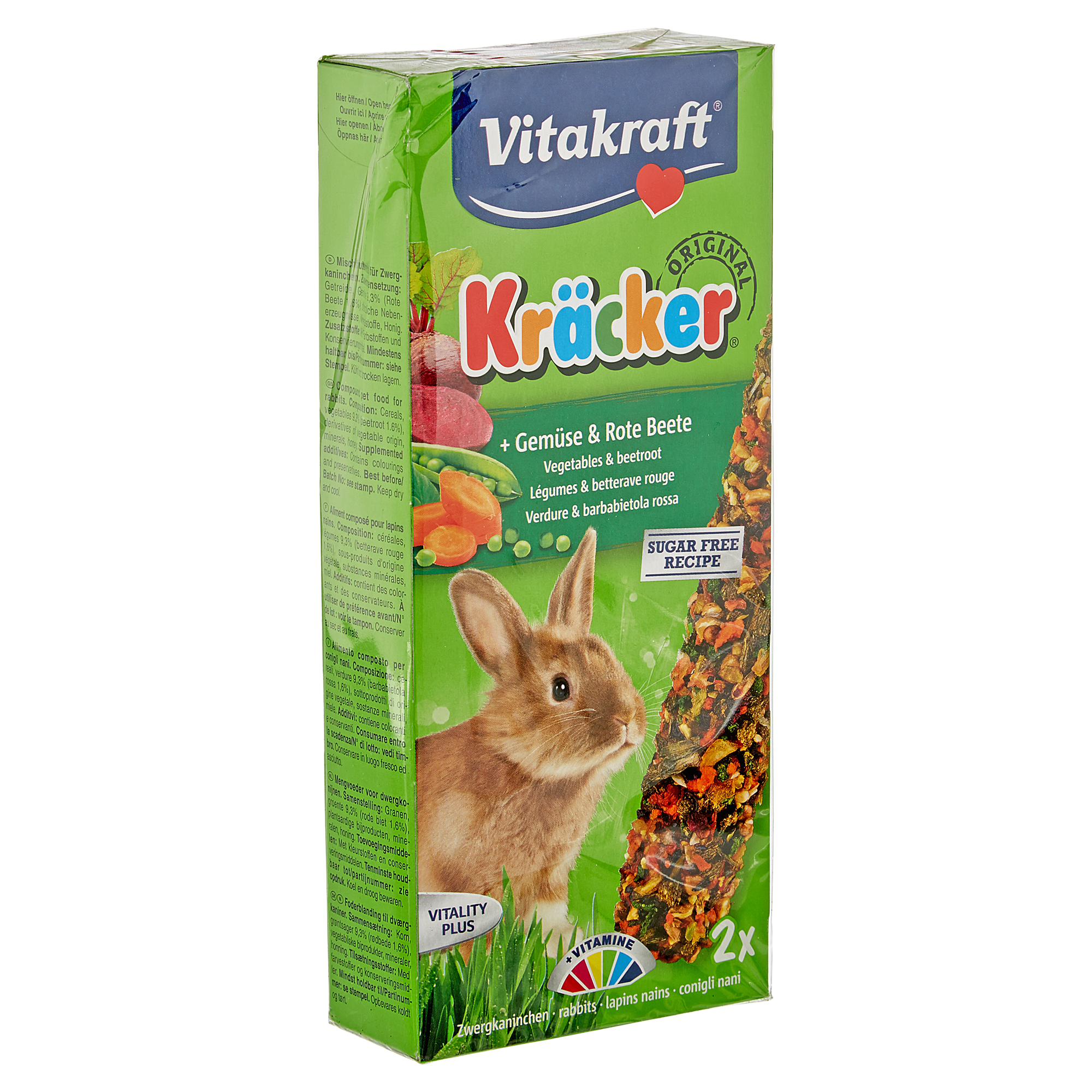 Kaninchenfutter "Kräcker® Original" Gemüse und rote Beete 2 Stück + product picture
