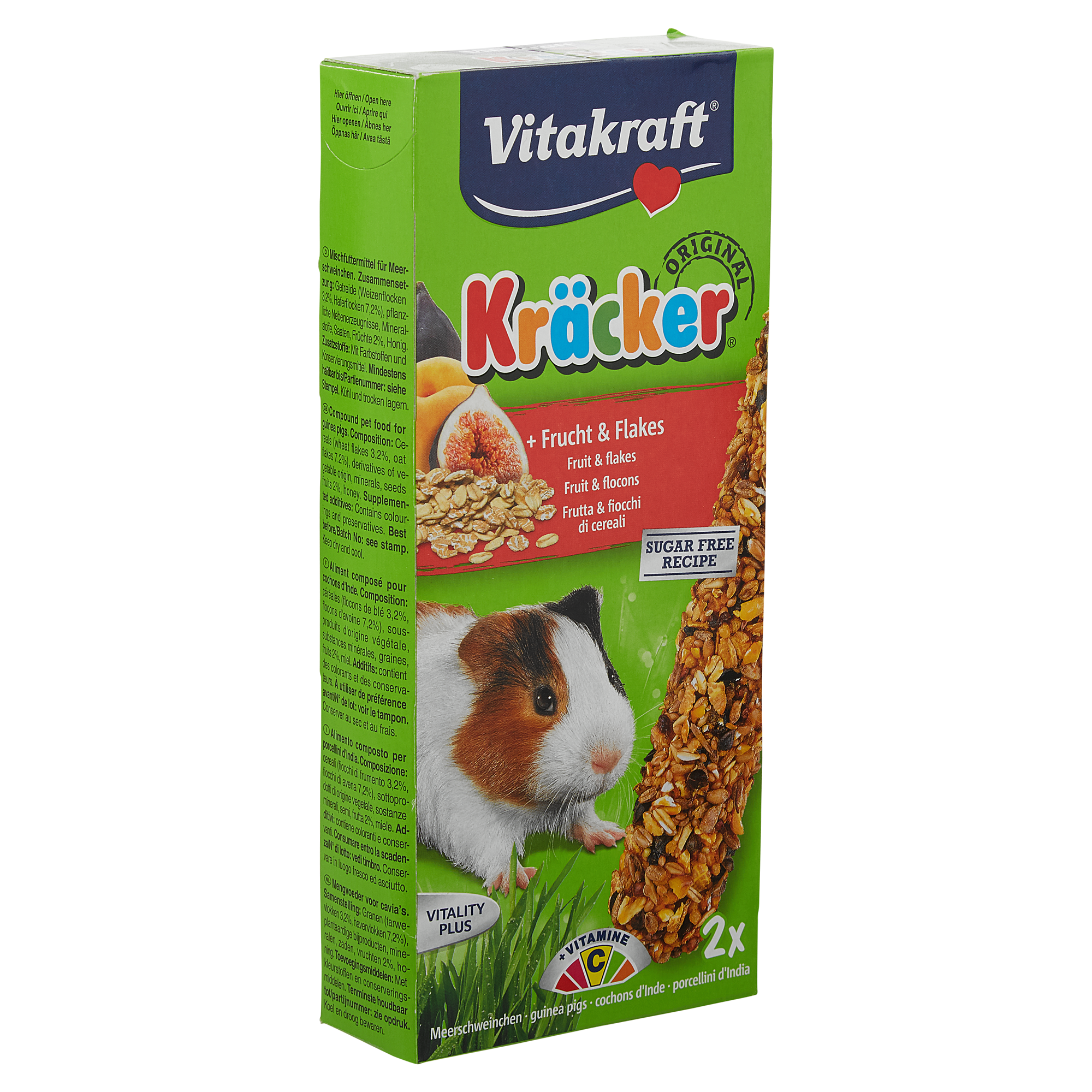 Meerschweinchenfutter Kräcker® Original Frucht/Flakes 2 Stück + product picture